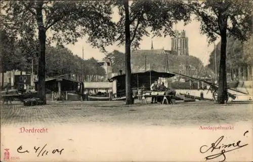 Ak Dordrecht Südholland Niederlande, Kartoffelmarkt