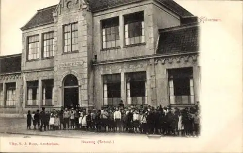 Ak Hilversum Nordholland Niederlande, Neuweg, Schule