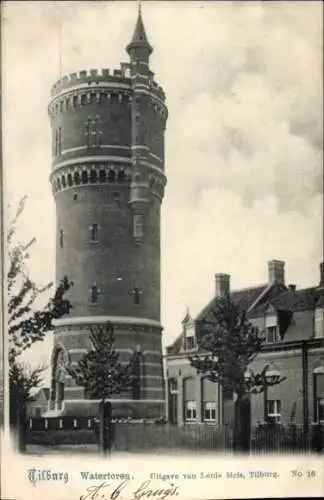 Ak Tilburg Nordbrabant Niederlande, Wasserturm