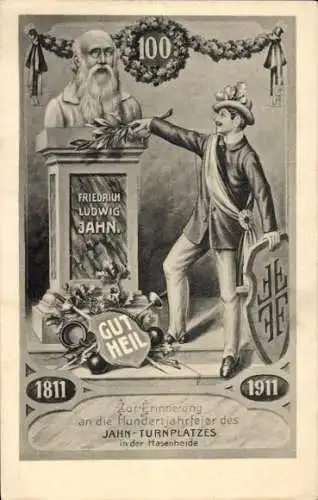 Ak Berlin Kreuzberg Hasenheide, Hundertjahrfeier des Jahn-Turnplatzes 1911