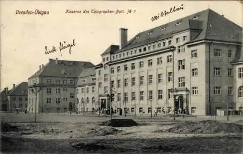 Ak Dresden Übigau, Kaserne des Telegraphen Batl. Nr. 7