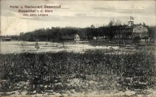 Ak Biesenthal in der Mark, Hotel und Restaurant Seeschloss