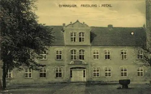 Ak Friedland in Mecklenburg, Gymnasium