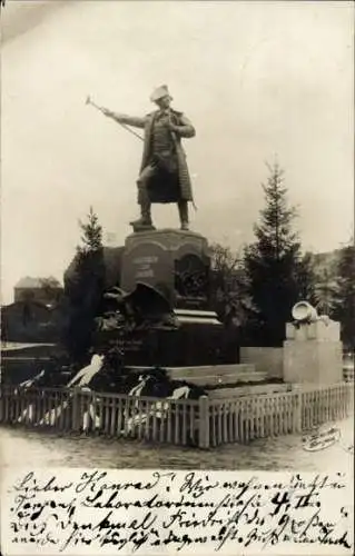 Foto Ak Torgau an der Elbe, Denkmal Friedrich der Große