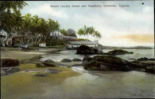 Ak Mount Lavinia Colombo Ceylon Sri Lanka, Strand, Hotel, Meeresufer