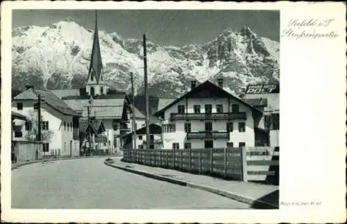 Ak Seefeld in Tirol, Straßenpartie