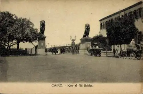 Ak Kairo Kairo Ägypten, Kasr el-Nil-Brücke