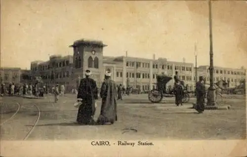 Ak Kairo Kairo Ägypten, Bahnhof