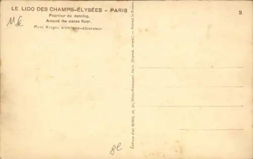 Ak Paris VIII, Der Lido des Champs Elysées, Rund um den Tanzsaal