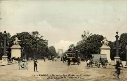 Ak Paris VIII, Avenue des Champs Elysées