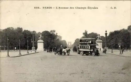 Ak Paris VIII, Avenue des Champs Elysees