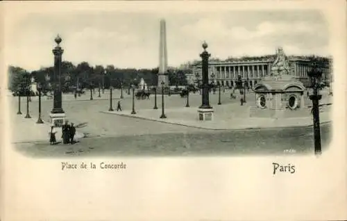 Präge Ak Paris VIIIe Élysée, Place de la Concorde