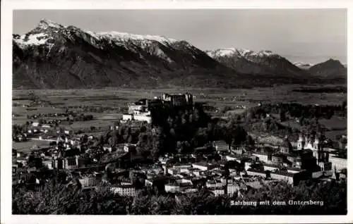 Ak Salzburg in Österreich, Panorama mit Untersberg