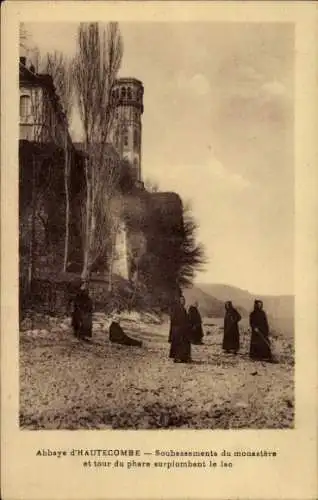 Ak Saint Pierre de Curtille Savoie, Abtei Hautecombe, Soumbassements du monastere, Leuchtturm