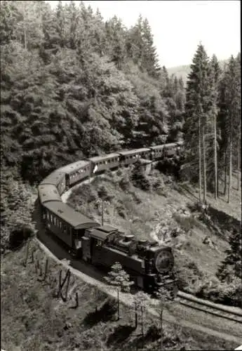 Ak Deutsche Eisenbahn, Dampflok, Harzquerbahn