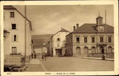 Ak Fraize Vosges, Place de la Mairie