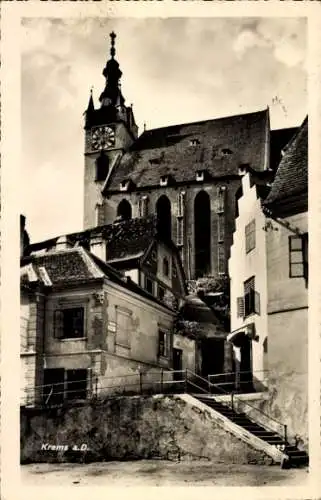 Ak Krems an der Donau in Niederösterreich, Teilansicht, Kirche