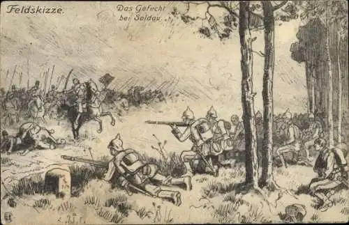 Ak Działdowo Soldau Ostpreußen, Gefecht 05.08.1914