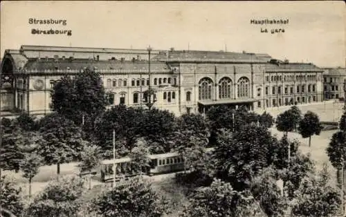 Ak Straßburg Straßburg Elsass Bas-Rhin, Bahnhof