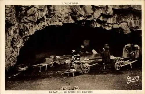Ak Royat Puy de Dôme, Grotte des Laveuses