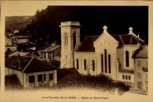 Ak Saint Claude Jura, Kirche Sacre-Coeur