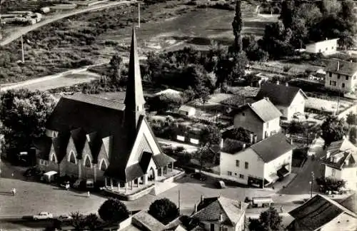 Ak Thonon les Bains Haute Savoie, Luftbild, Kirche