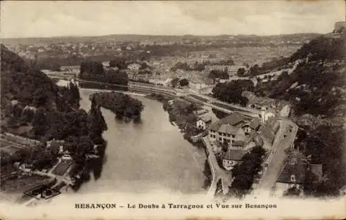 Ak Besançon Doubs, Panorama, Doubs, Blick von Besancon