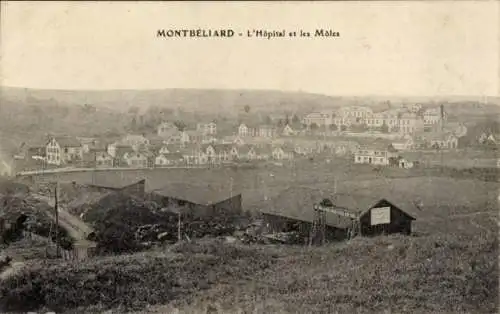 Ak Montbéliard Doubs, Krankenhaus, les Moles