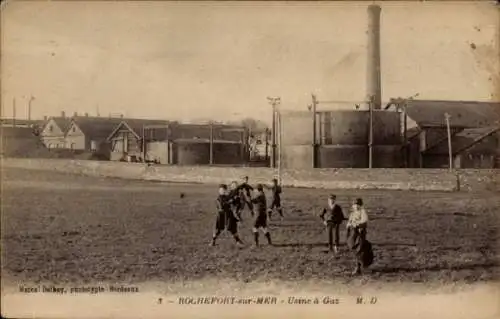 Ak Rochefort sur Mer Charente Maritime, Usine a Gaz