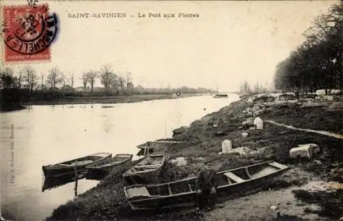 Ak Saint Savinien sur Charente Maritime, Port aux Pierres