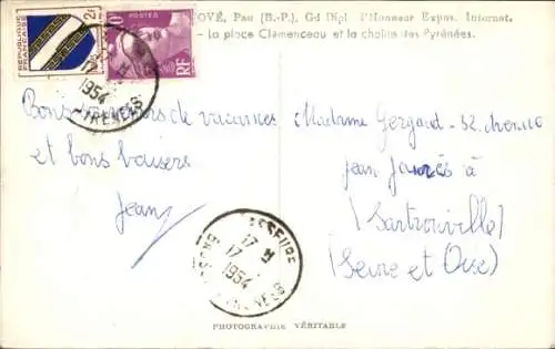 Ak Pau Pyrénées-Atlantiques, Clemenceau, Pyrenees
