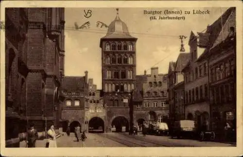 Ak Hansestadt Lübeck, Burgtor, Innen