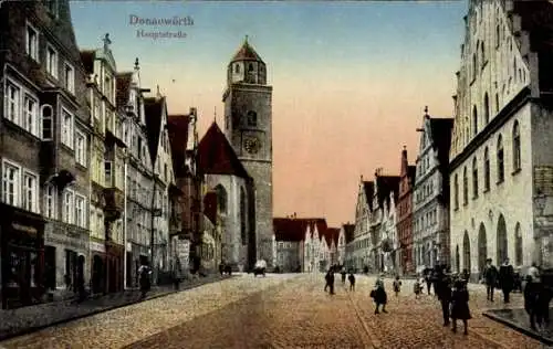 Ak Donauwörth in Schwaben Bayern, Hauptstraße