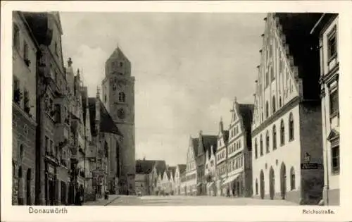 Ak Donauwörth in Schwaben Bayern, Reichsstraße