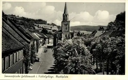 Ak Goldkronach im Fichtelgebirge, Marktplatz