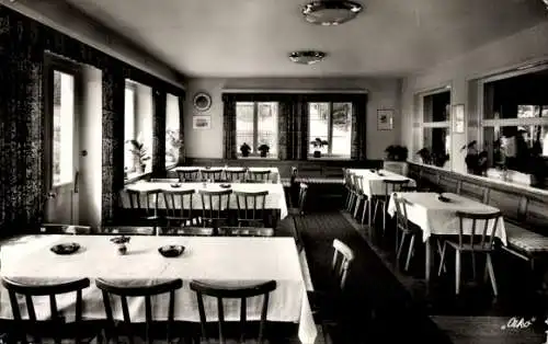 Ak Fleckl im Fichtelgebirge Warmensteinach Oberfranken, Berggasthof, Innenansicht