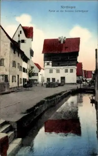 Ak Nördlingen in Schwaben, an der hinteren Gerbergasse