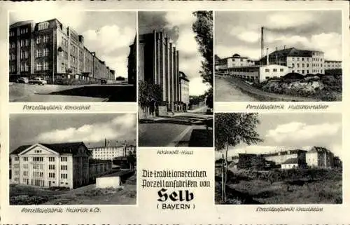 Ak Selb, Porzellanfabriken Rosenthal, Hutschenreuther, Krautheim, Heinrich & Co., Hochvolt Haus