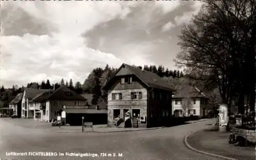 Ak Fichtelberg im Fichtelgebirge Oberfranken, Hauptstraße, Rathaus