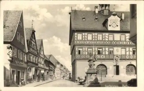 Ak Bad Staffelstein am Main Oberfranken, Rathaus, Uhr