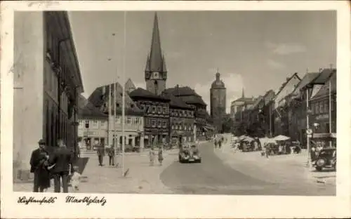 Ak Lichtenfels am Main Oberfranken, Marktplatz, Kirchturm