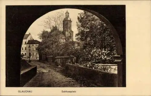 Ak Glauchau in Sachsen, Schlossplatz