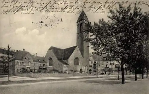 Ak Karlsruhe in Baden, Lutherkirche