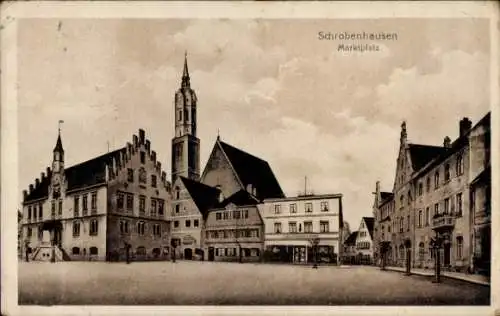 Ak Schrobenhausen in Oberbayern, Marktplatz