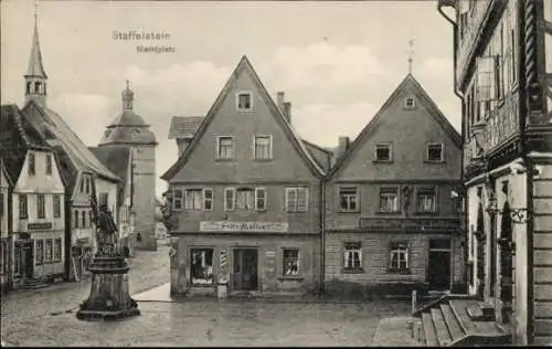 Ak Bad Staffelstein am Main Oberfranken, Marktplatz