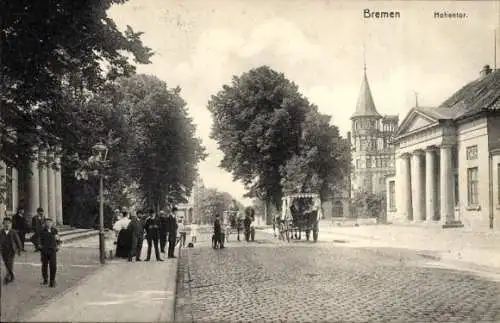 Ak Hansestadt Bremen, Hohentor, Straßenpartie