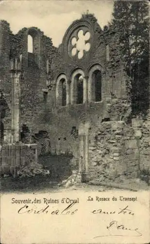 Ak Orval Florenville Wallonien Luxemburg, Ruines, La Rosace du Transept