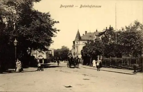 Ak Burgstädt in Sachsen, Bahnhofstraße