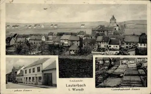 Ak Lauterbach Völklingen im Saarland, Gesamtansicht, Gasthaus Zimmer, Gartenbaubetrieb Zimmer