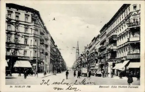 Ak Berlin Tiergarten Moabit, Beusselstraße Ecke Hutten-Turmstraße